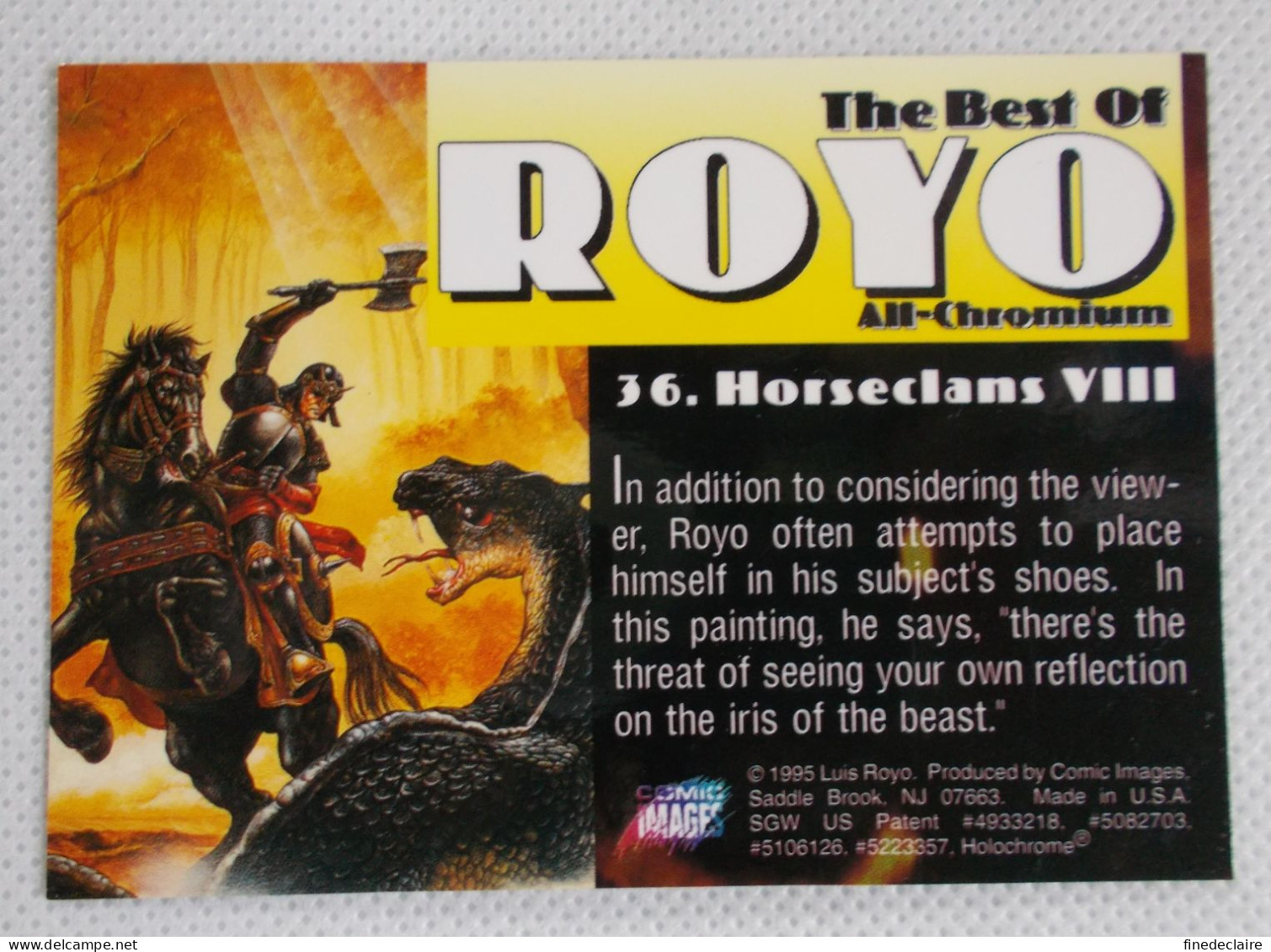 Card / Carte Rigide - 6,4 X 8,9 Cm - The Best Of ROYO All-Chromium 1995 - N°36 - Horseclans VIII - Autres & Non Classés