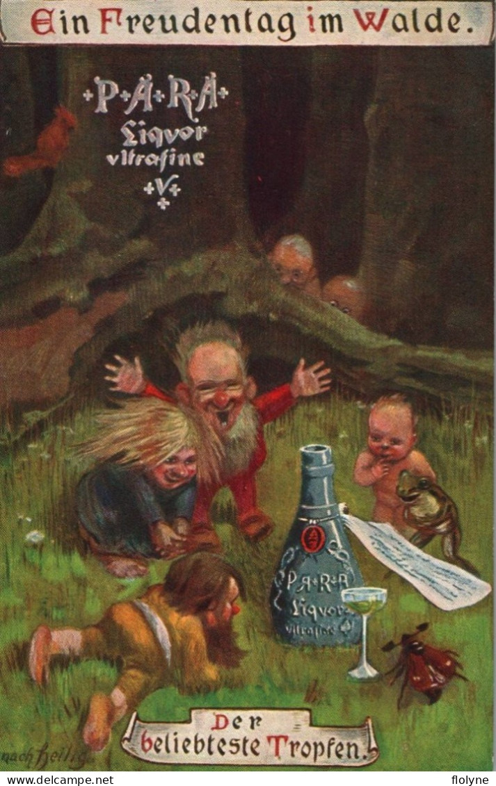 PARA Liquor Ultrafine - Cpa Illustrateur Nach HEILIG ? Pub Publicité - Ein Freudentag Im Walde - Lutins Nains Zwerg - Advertising