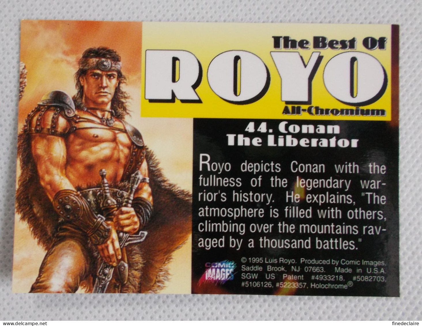 Card / Carte Rigide - 6,4 X 8,9 Cm - The Best Of ROYO All-Chromium 1995 - N°44 - Conan The Liberator - Andere & Zonder Classificatie