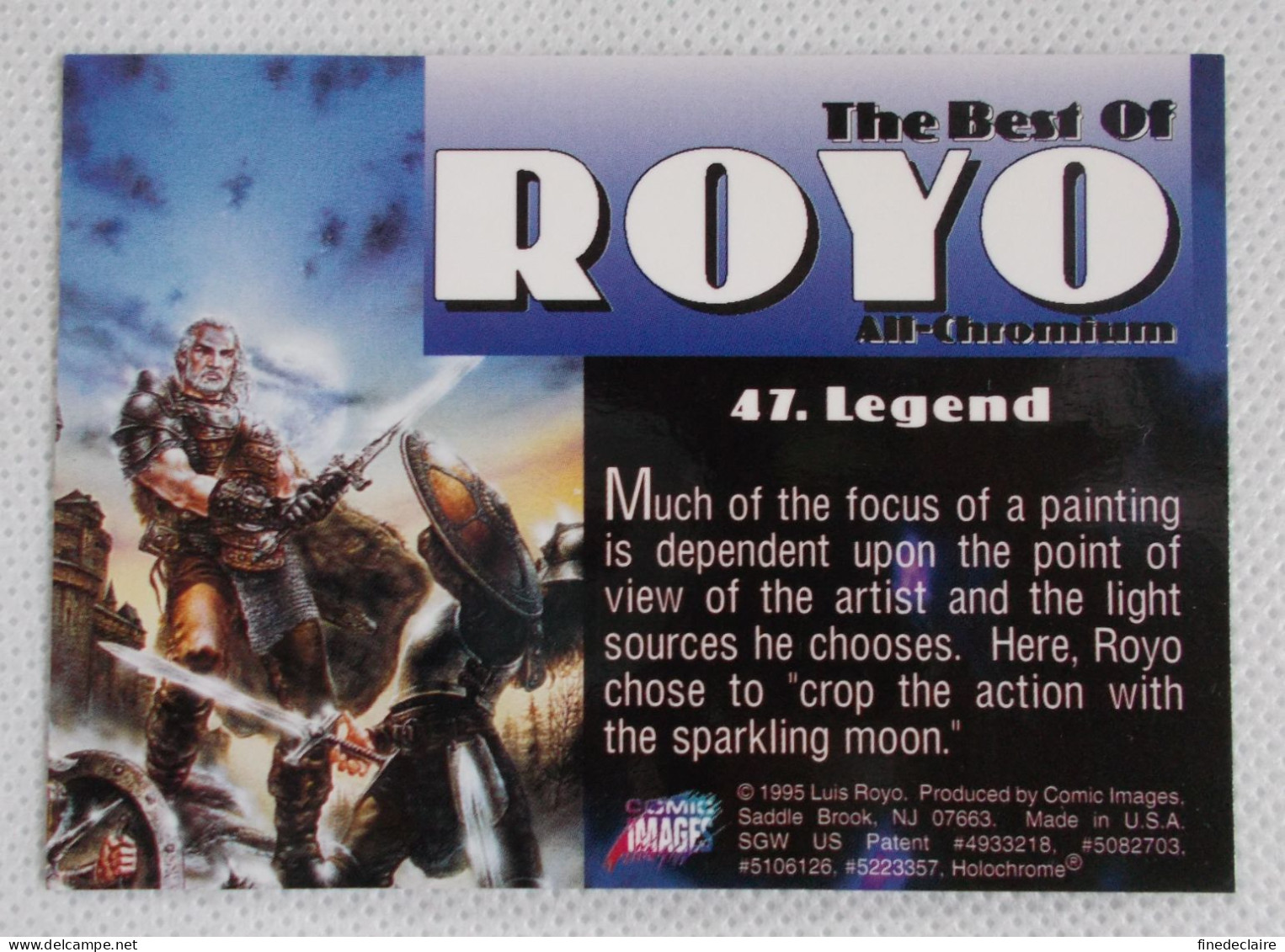Card / Carte Rigide - 6,4 X 8,9 Cm - The Best Of ROYO All-Chromium 1995 - N° 47 - Legend - Other & Unclassified
