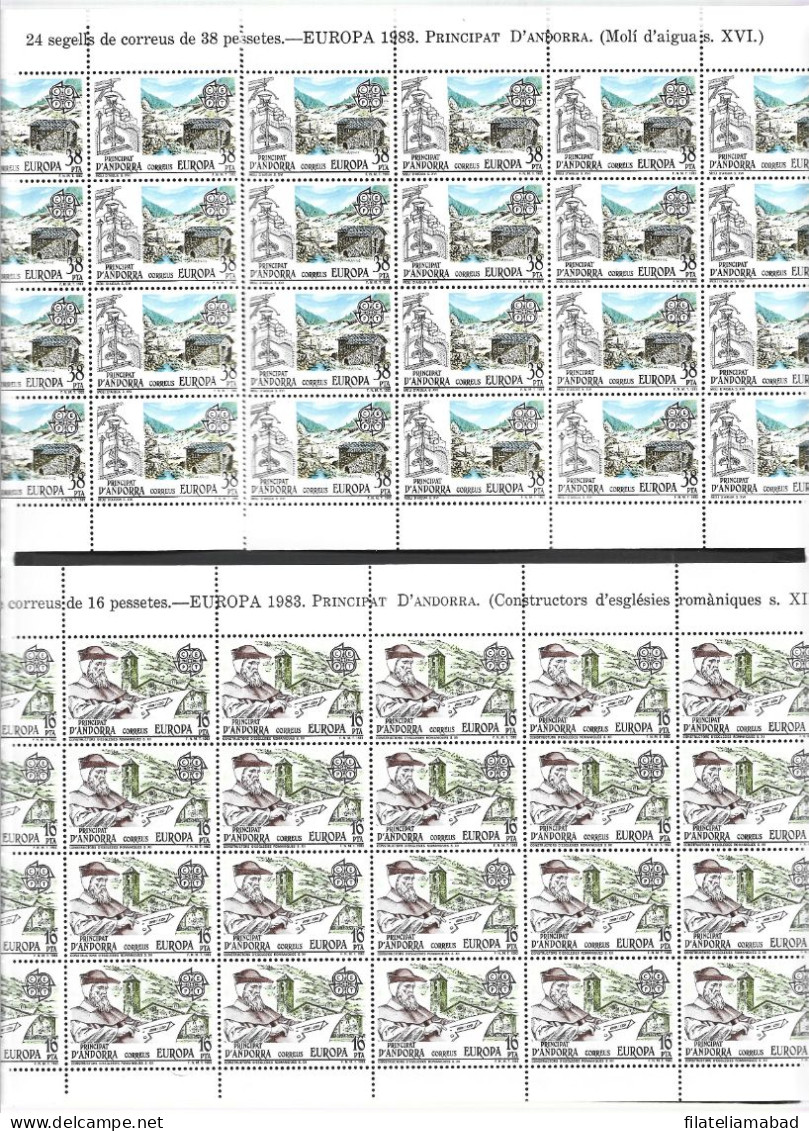 ANDORRA C. ESPAÑOL 24 SERIES  PERFECTAS TEMA EUROPA  (C.T.E) - Used Stamps