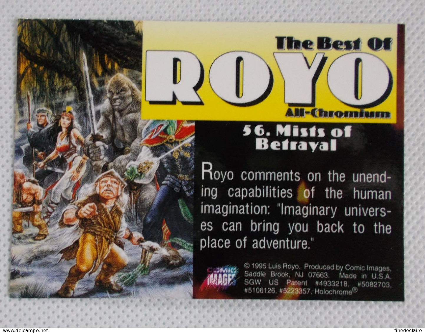 Card / Carte Rigide - 6,4 X 8,9 Cm - The Best Of ROYO All-Chromium 1995 - N° 56 - Mists Of Betrayal - Andere & Zonder Classificatie