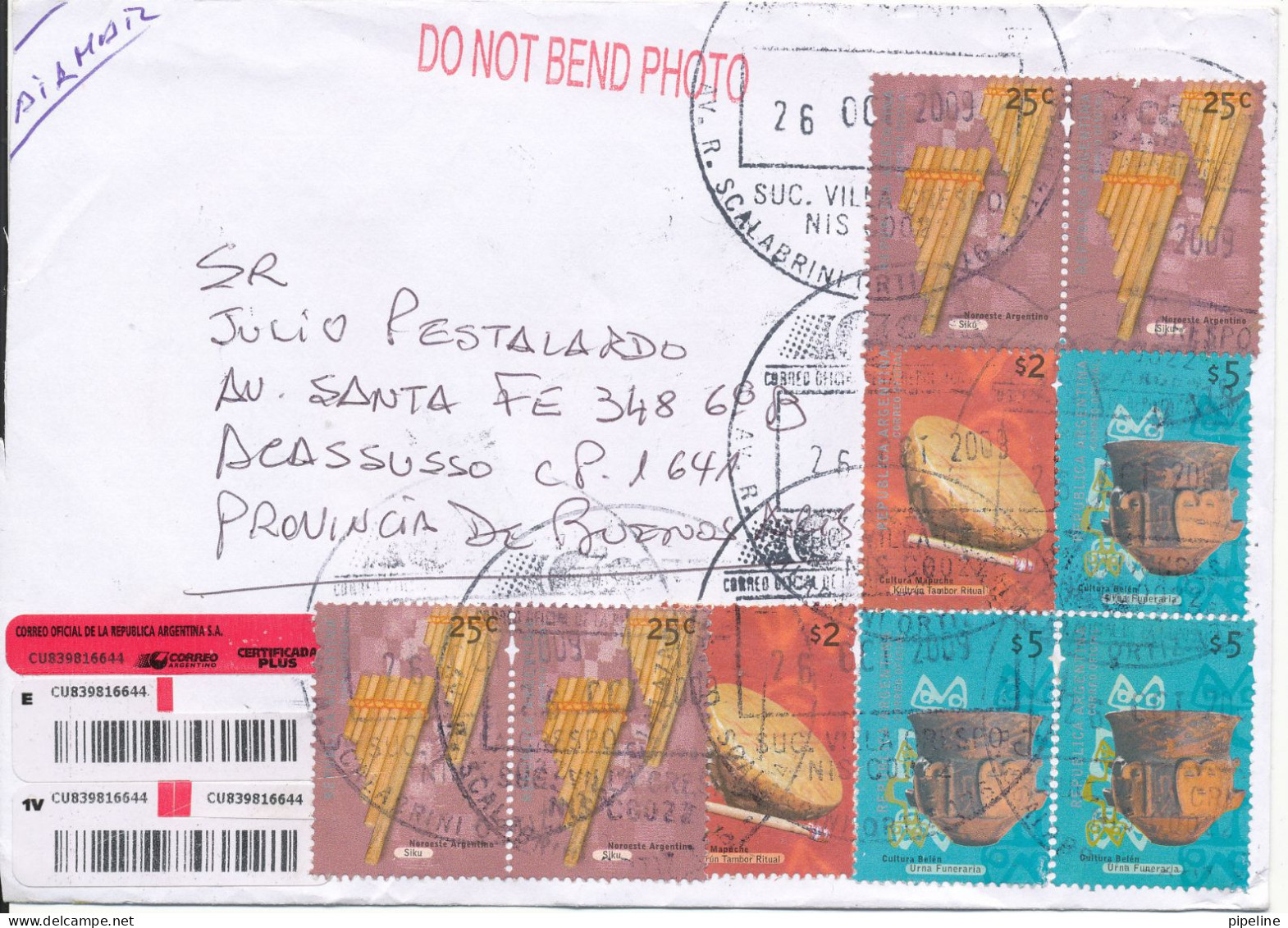 Argentina Registered Cover Sent To Buenos Aires 26-10-2009 With A Lot Of Topic Stamps - Brieven En Documenten