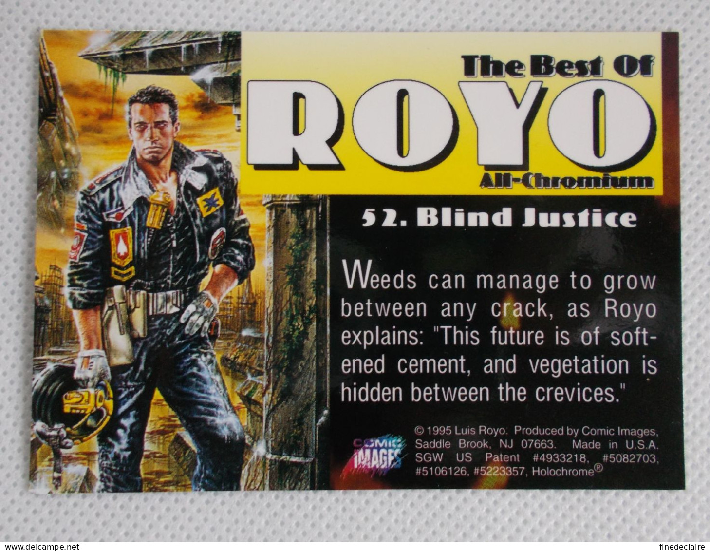 Card / Carte Rigide - 6,4 X 8,9 Cm - The Best Of ROYO All-Chromium 1995 - N° 52 - Blind Justice - Sonstige & Ohne Zuordnung