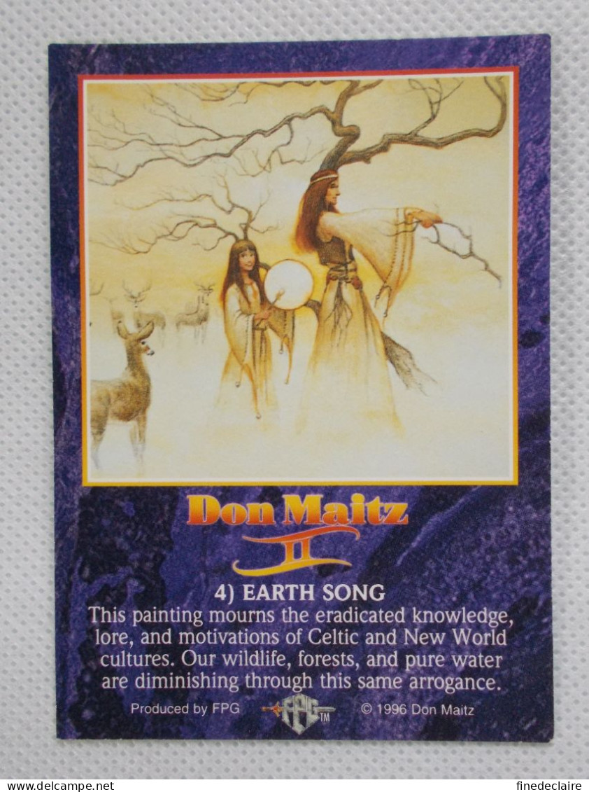 Card / Carte Rigide - 6,4 X 8,9 Cm - Don Maitz II - 1996 - 4) Earth Song - Andere & Zonder Classificatie