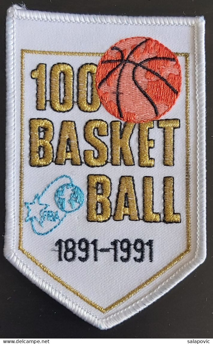 NBA 1891 - 1991 BASKETBALL CENTENNIAL Patch - Otros & Sin Clasificación