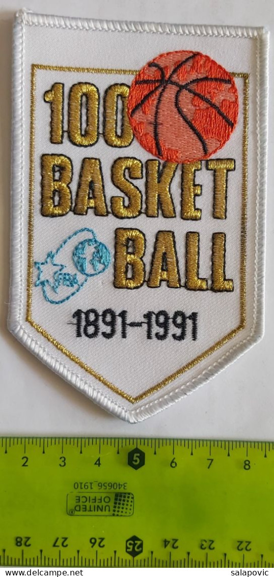 NBA 1891 - 1991 BASKETBALL CENTENNIAL Patch - Andere & Zonder Classificatie