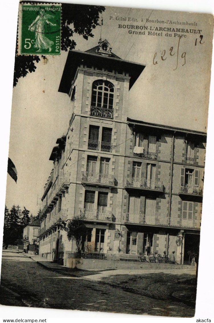 CPA BOURBON-l'ARCHAMBAULT - Grand Hotel Du Parc (225418) - Bourbon L'Archambault