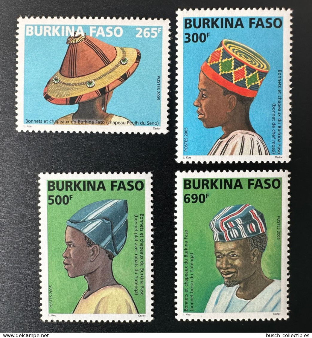 Burkina Faso 2005 Mi. 1883 - 1886 Bonnets Et Chapeaux Kopfbedeckungen Hats - Burkina Faso (1984-...)