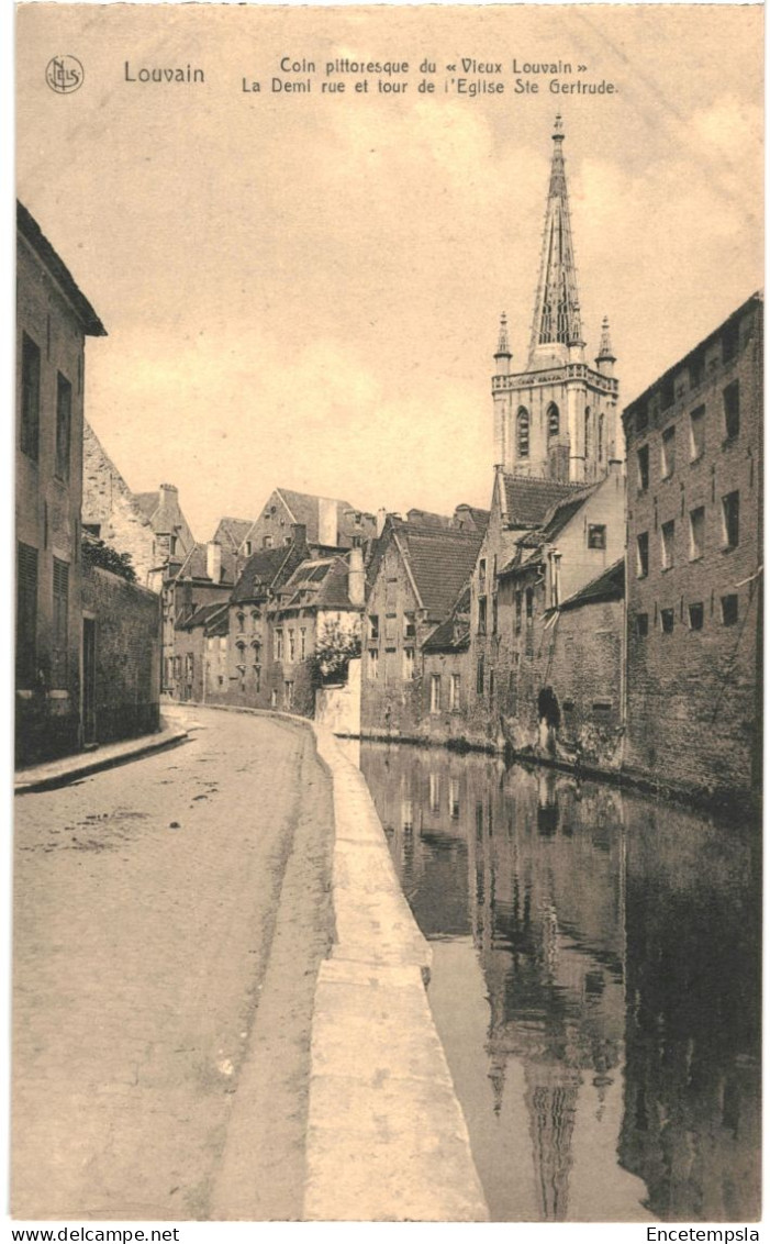 CPA Carte Postale Belgique Louvain La Demi Rue Et Tour De L'église Sainte Gertrude VM67201 - Leuven
