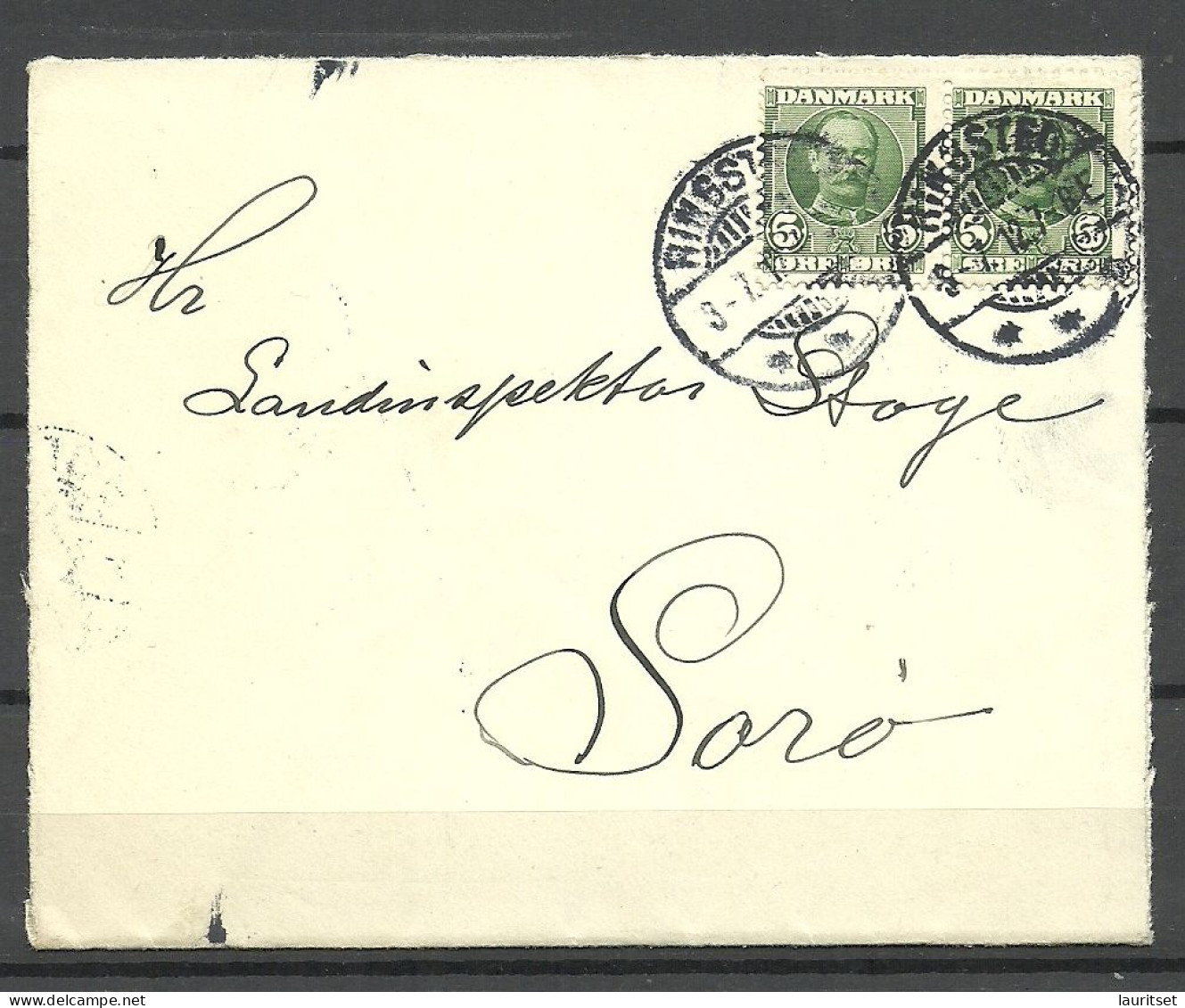 DENMARK 1912 Cover To Sorö NB! Cover Is Opened From 3 Sides! - Brieven En Documenten