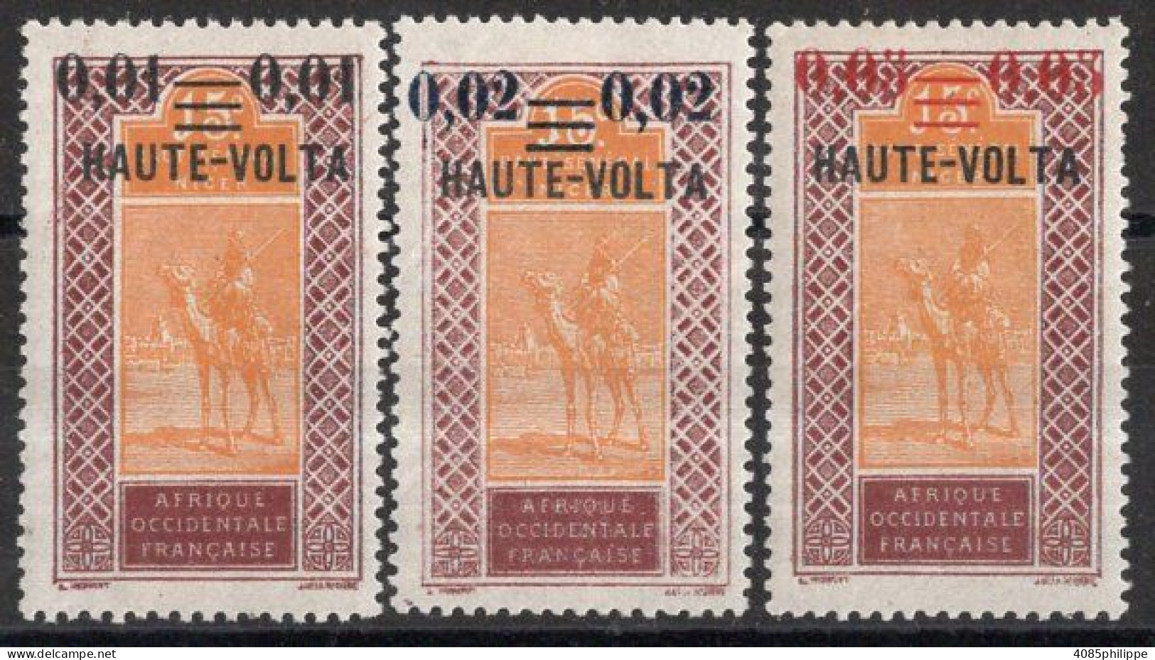 HAUTE-VOLTA Timbres-poste N°21* à 23* Neufs Charnières TB Cote : 5.00€ - Unused Stamps