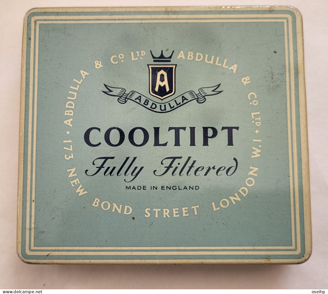 Boite De Cigarettes Vide Abdulla COOLTIPT Fully Filtered New Bond Street London - Empty Tobacco Boxes