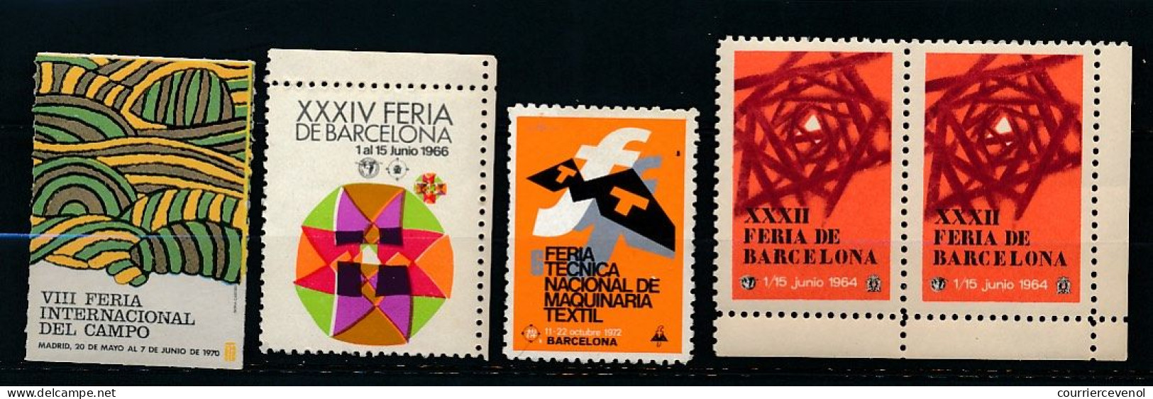 ESPAGNE - Lot De 41 Vignettes Diverses, Dont Féria Internationale BARCELONE - Erinofilia