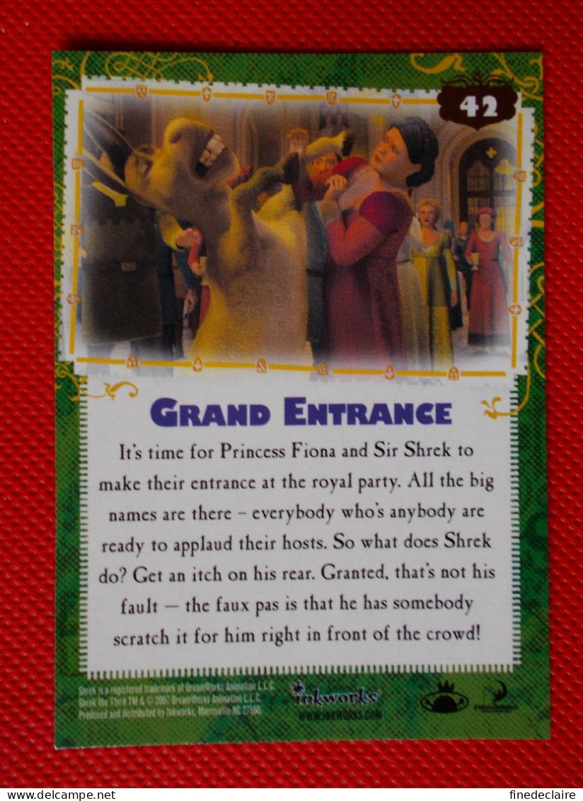 Premium Trading Cards / Carte Rigide - 6,4 X 8,9 Cm - Shrek The Third - 2007 - Story Cards N°42 - Grand Entrance - Sonstige & Ohne Zuordnung