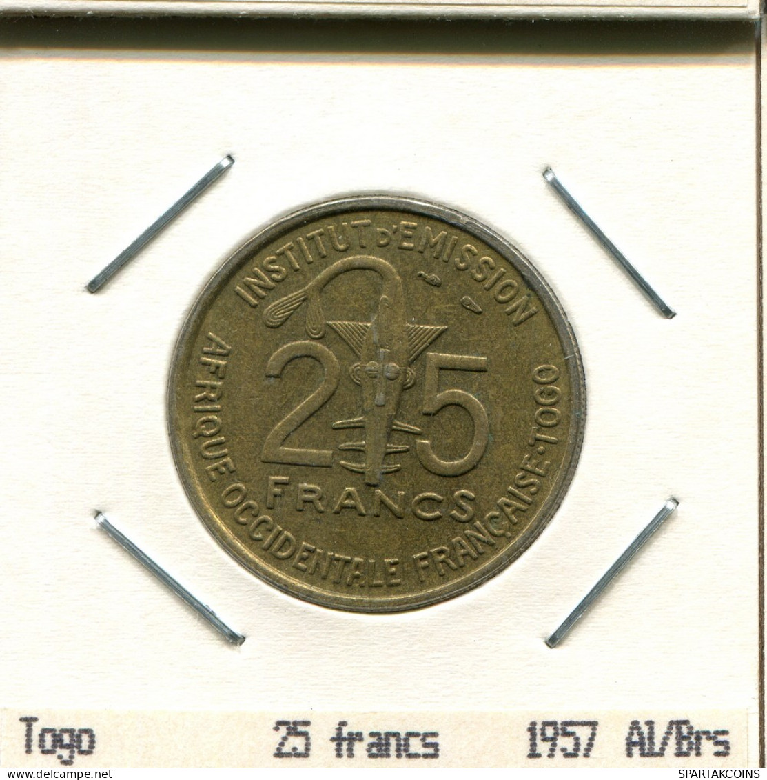 25 FRANCS 1957 TOGO Pièce #AS348.F - Togo