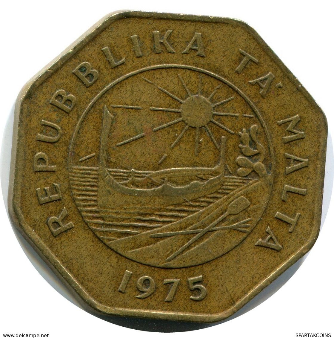 25 CENTS 1975 MALTE MALTA Pièce #AZ312.F - Malta