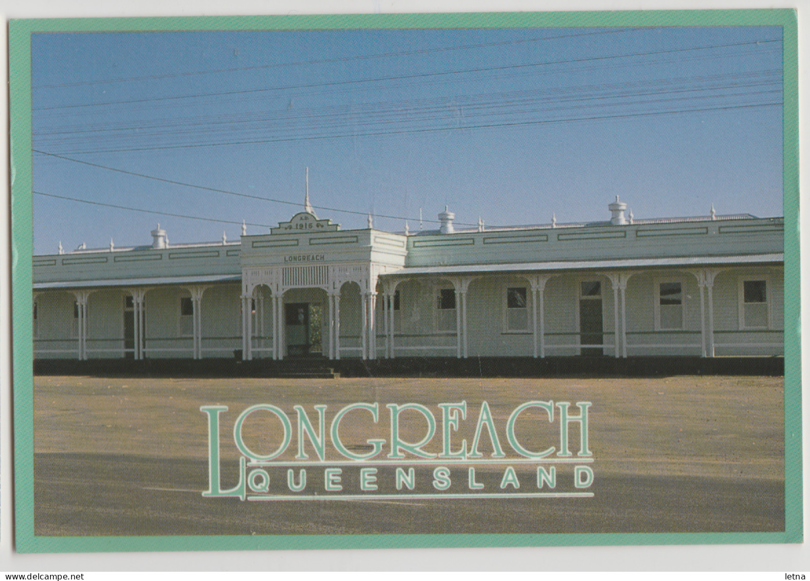 Australia QUEENSLAND QLD Railway Station LONGREACH Murray Views W9A Postcard C1980s - Sonstige & Ohne Zuordnung