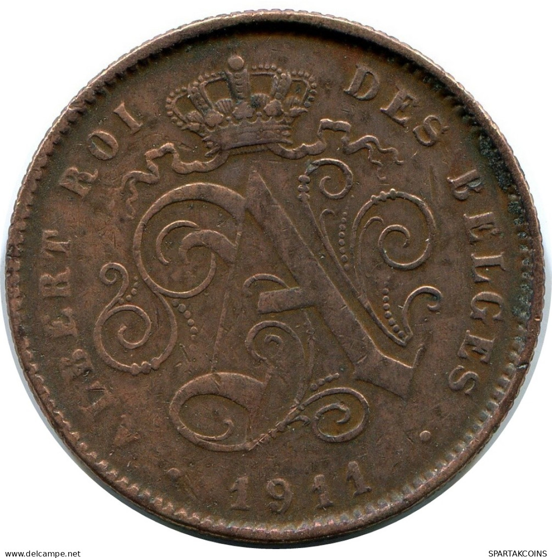 2 CENTIMES 1911 BELGIQUE BELGIUM Pièce FRENCH Text #BA430.F - 2 Cent