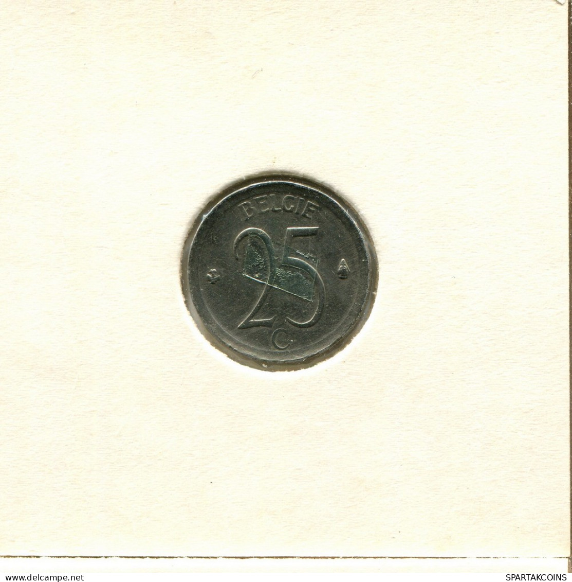 25 CENTIMES 1966 DUTCH Text BELGIQUE BELGIUM Pièce #BB153.F - 25 Cents