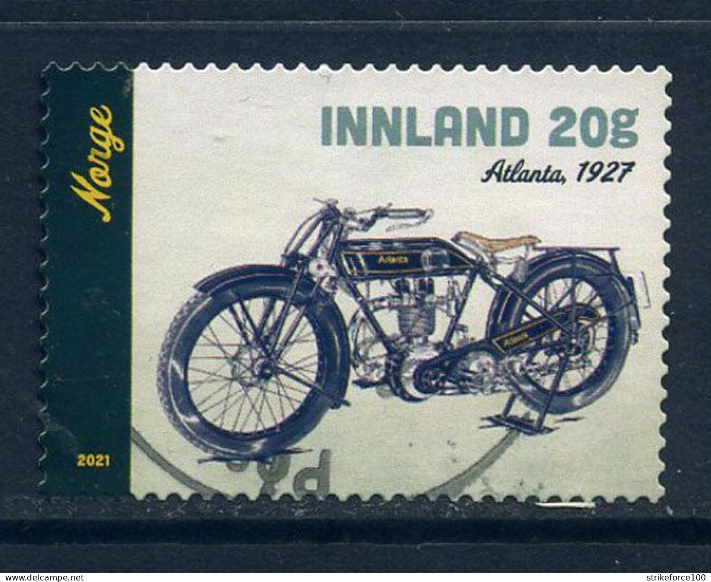 Norway 2021 - Moped & Motorcycles, Used Stamp. - Oblitérés
