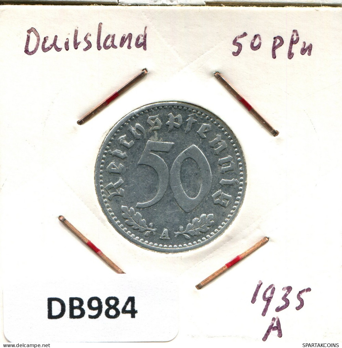 50 REICHSPFENNIG 1935 A ALLEMAGNE Pièce GERMANY #DB984.F - 50 Reichspfennig