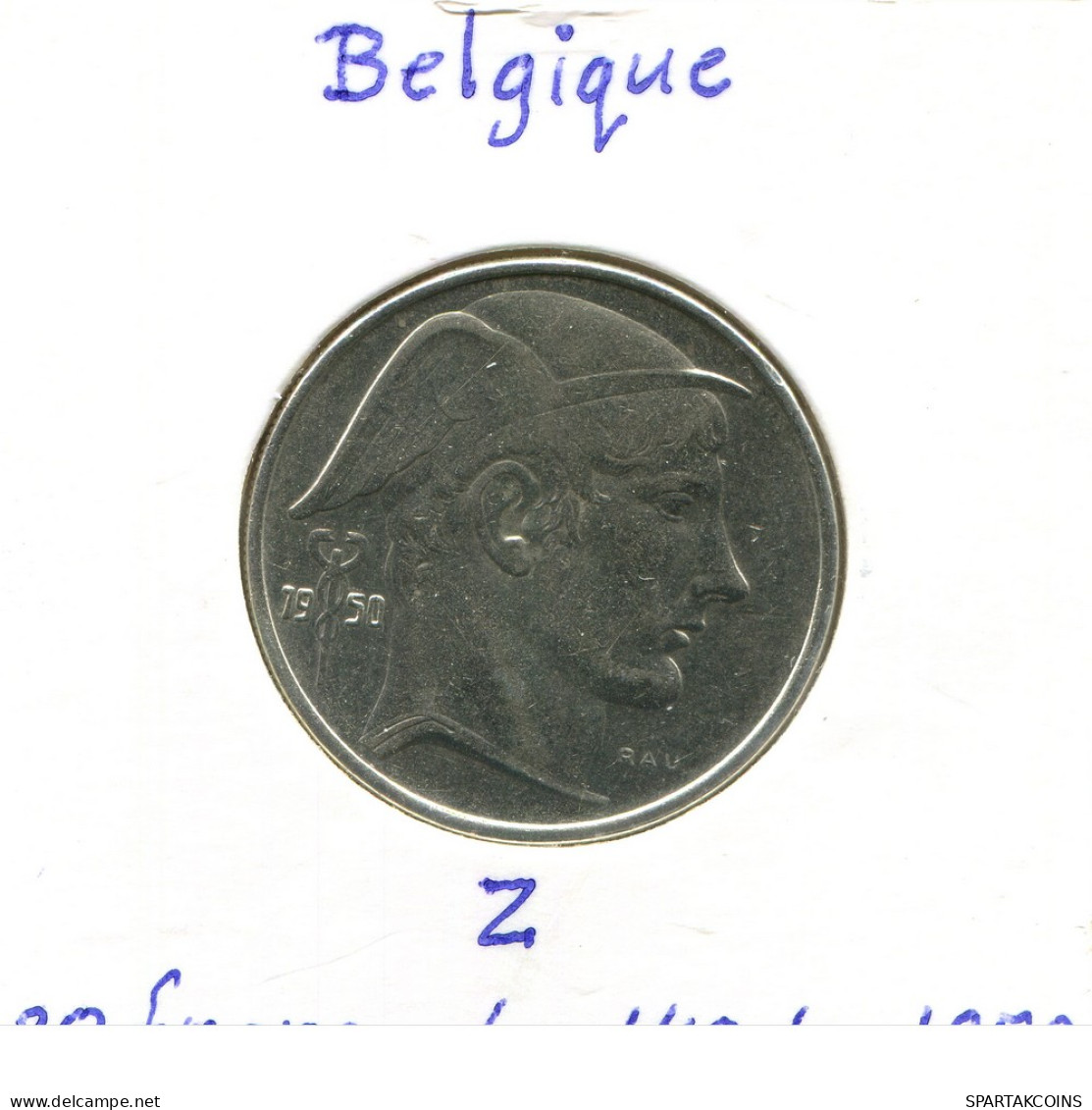 20 FRANCS 1950 FRENCH Text BELGIUM Coin SILVER #BA656.U - 20 Francs