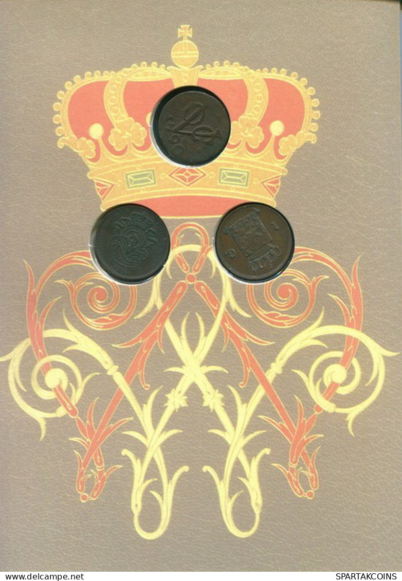 NETHERLANDS 1790/1876/1864 SET 3 Coin #SET1059.7.U - [Sets Sin Usar &  Sets De Prueba