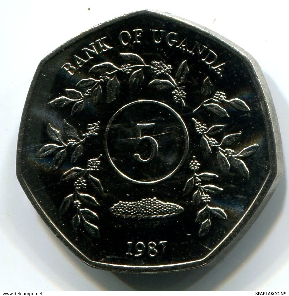 5 SHILLINGS 1987 UGANDA UNC Coin #W11050.U - Ouganda