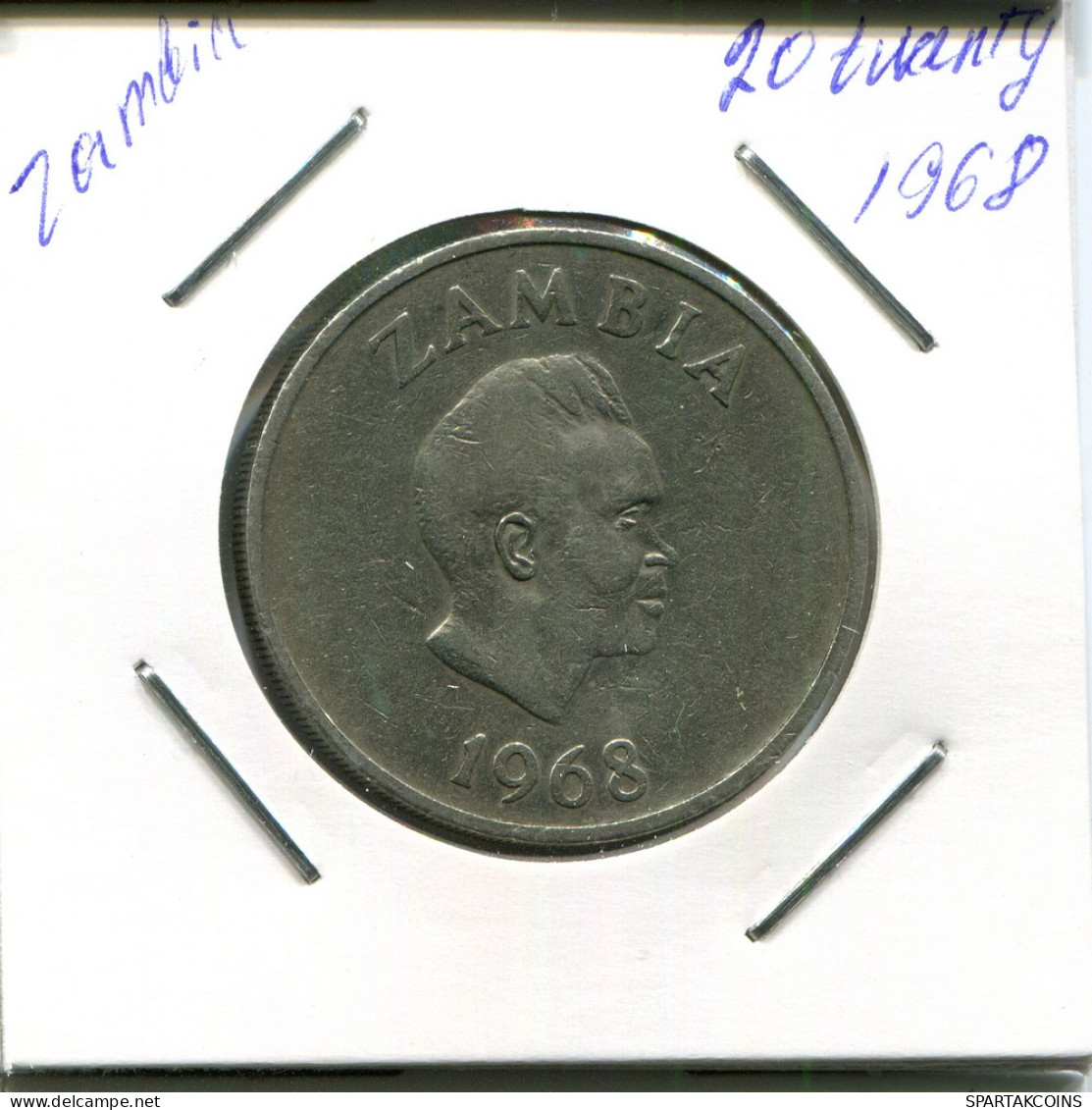 20 NGWEE 1968 ZAMBIA Coin #AN697.U - Zambia