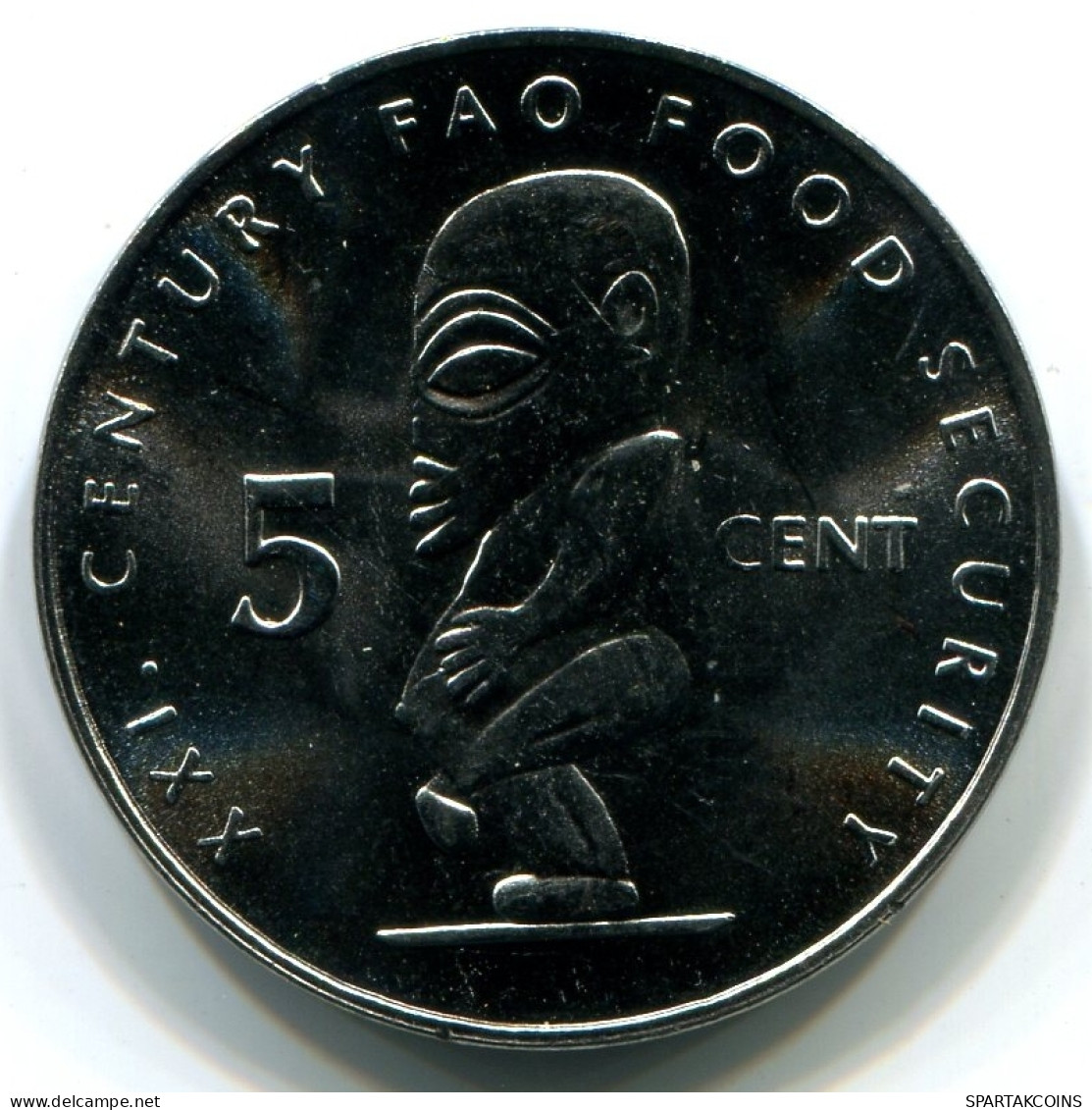 5 CENTS 2000 COOK ISLANDS UNC Statue Of Tangaroa Coin #W11179.U - Islas Cook