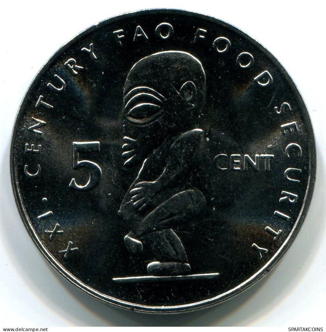 5 CENTS 2000 COOK ISLANDS UNC Statue Of Tangaroa Coin #W11179.U - Cook