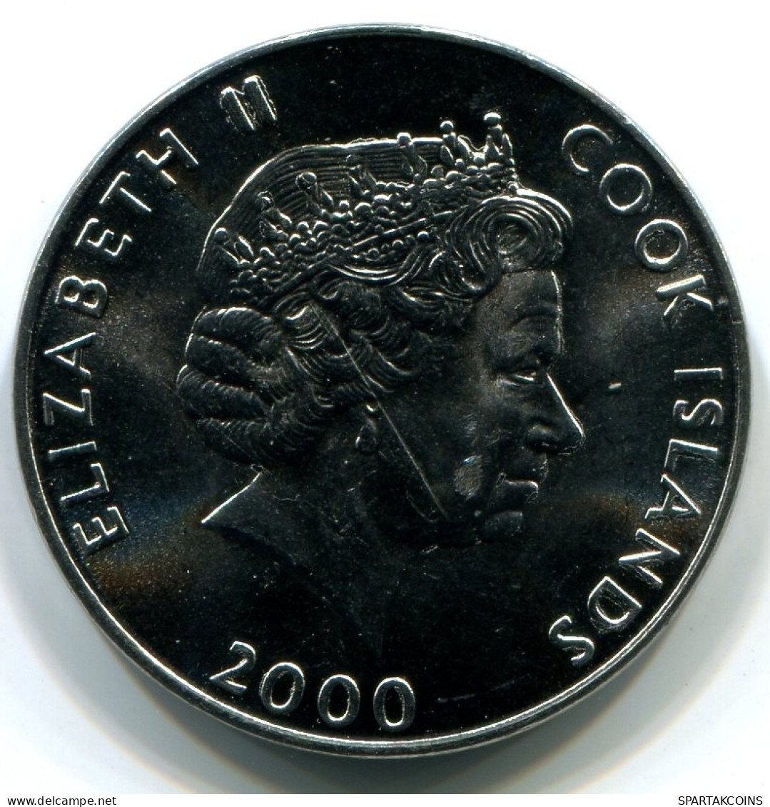 5 CENTS 2000 COOK ISLANDS UNC Statue Of Tangaroa Coin #W11179.U - Cook