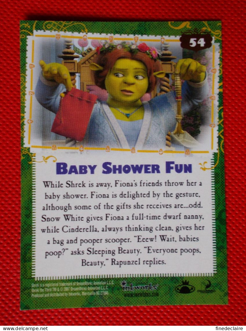 Premium Trading Cards / Carte Rigide - 6,4 X 8,9 Cm - Shrek The Third - 2007 - Story Cards N°54 - Baby Shower Fun - Sonstige & Ohne Zuordnung