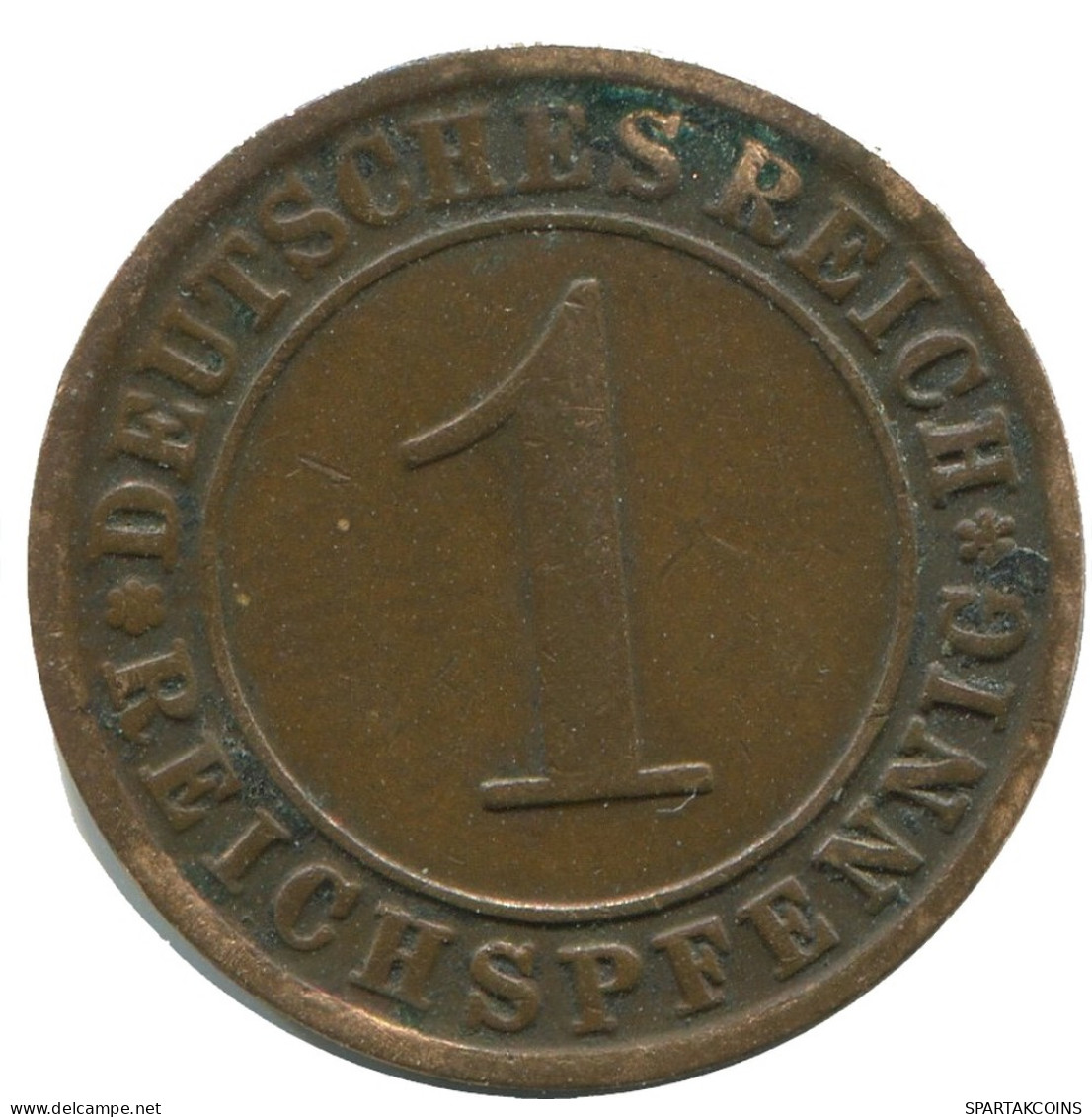 1 REICHSPFENNIG 1924 J GERMANY Coin #AD460.9.U - 1 Rentenpfennig & 1 Reichspfennig