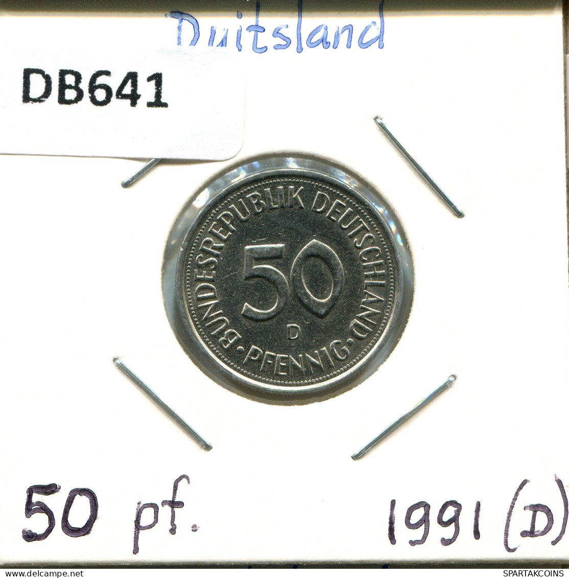 50 PFENNIG 1991 D WEST & UNIFIED GERMANY Coin #DB641.U - 50 Pfennig