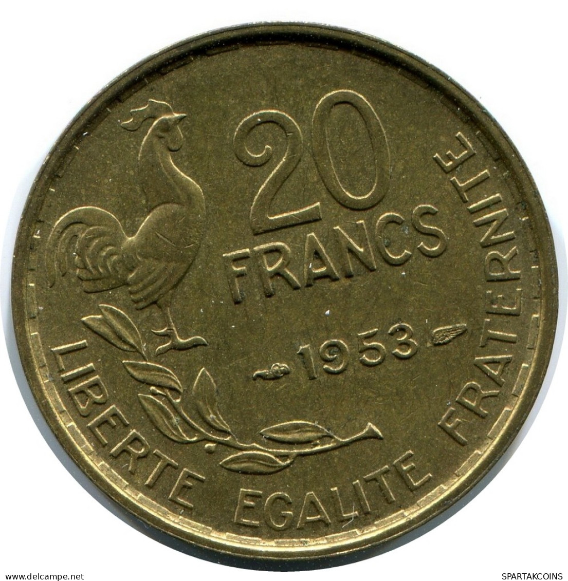 20 FRANCS 1953 FRANCE Coin #AX097 - 20 Francs