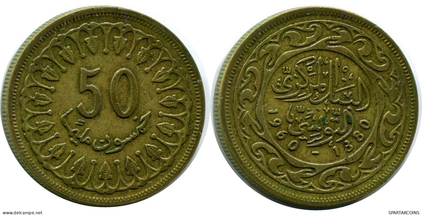 50 MILLIMES 1960 TUNISIA Coin #AR238.U - Tunisie