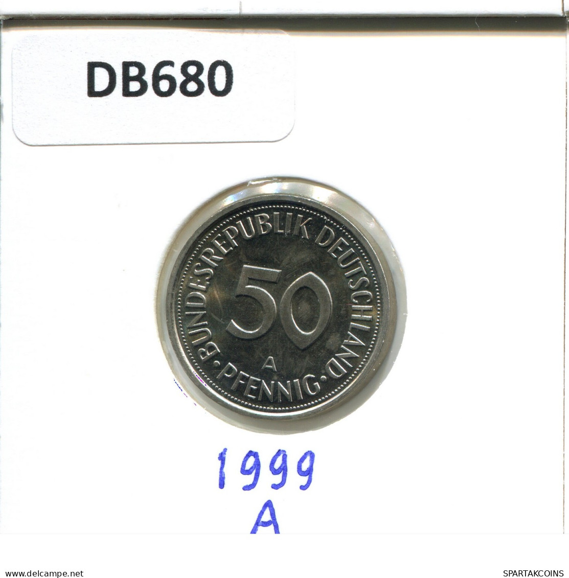 50 PFENNIG 1999 A BRD DEUTSCHLAND Münze GERMANY #DB680.D - 50 Pfennig