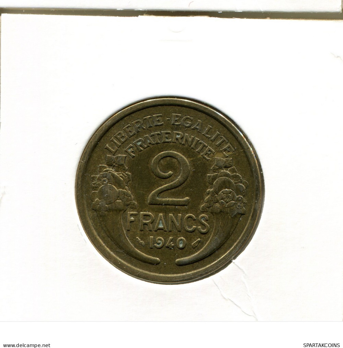 2 FRANCS 1940 FRANKREICH FRANCE Französisch Münze #AK687.D - 2 Francs