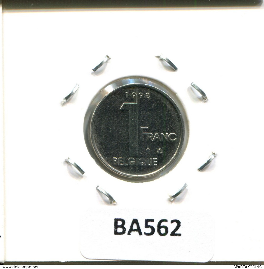 1 FRANC 1998 Französisch Text BELGIEN BELGIUM Münze #BA562.D - 1 Frank