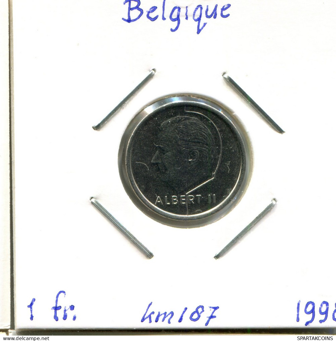 1 FRANC 1998 Französisch Text BELGIEN BELGIUM Münze #BA562.D - 1 Franc