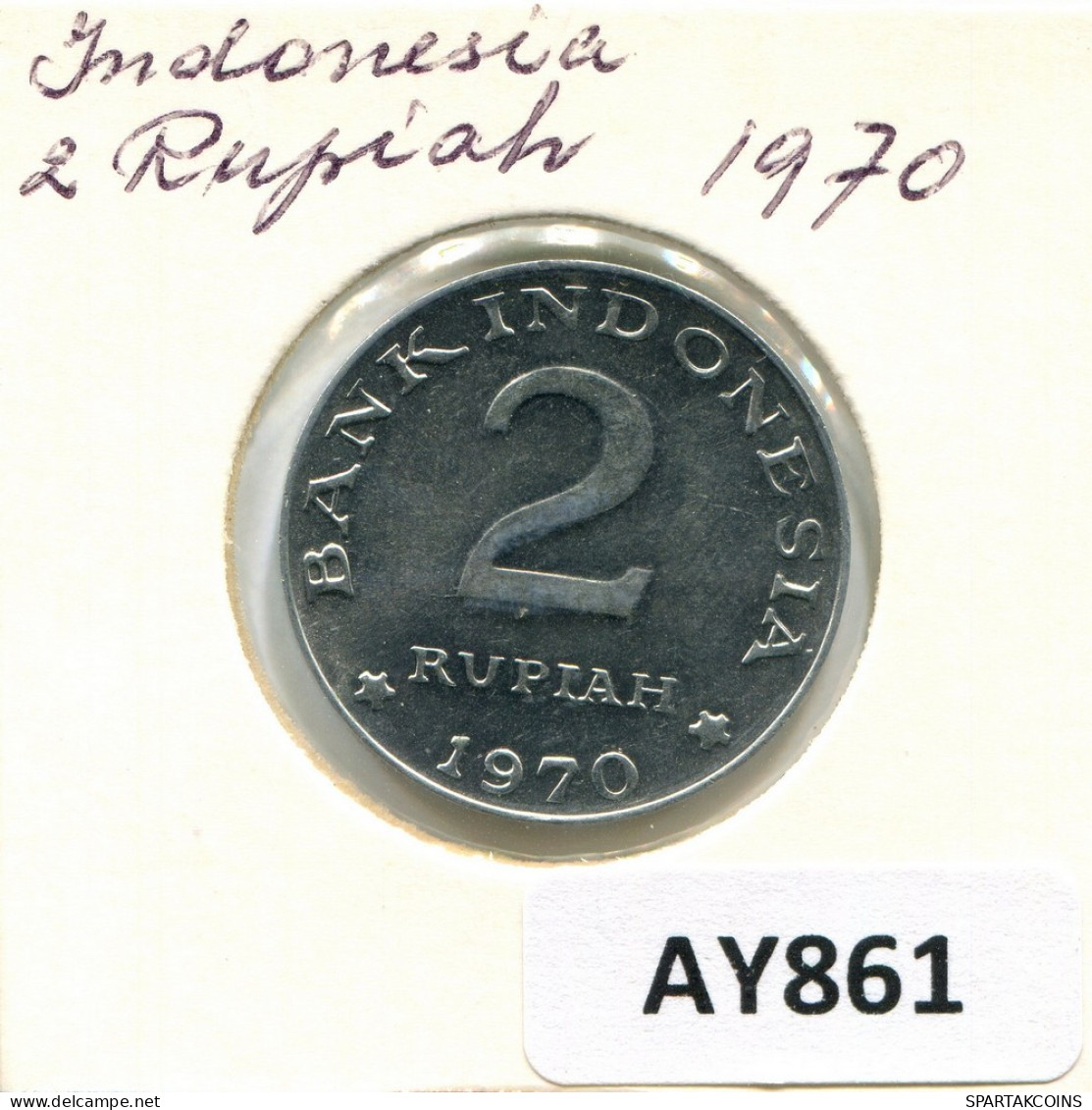 2 RUPIAH 1970 INDONESISCH INDONESIA Münze #AY861.D - Indonésie