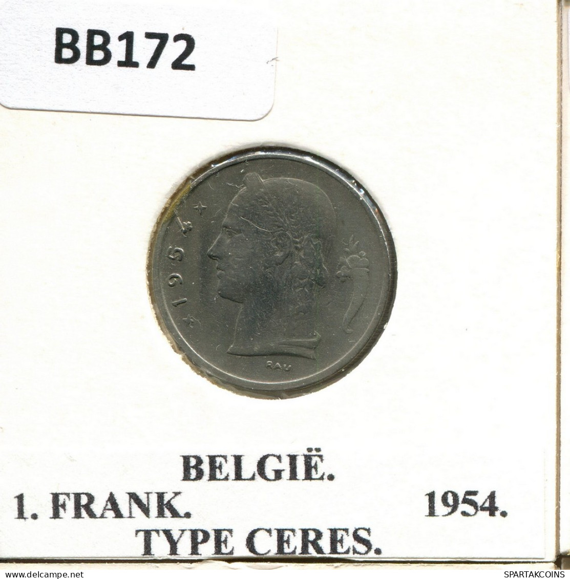 1 FRANC 1945 DUTCH Text BELGIEN BELGIUM Münze #BB172.D - 1 Franc