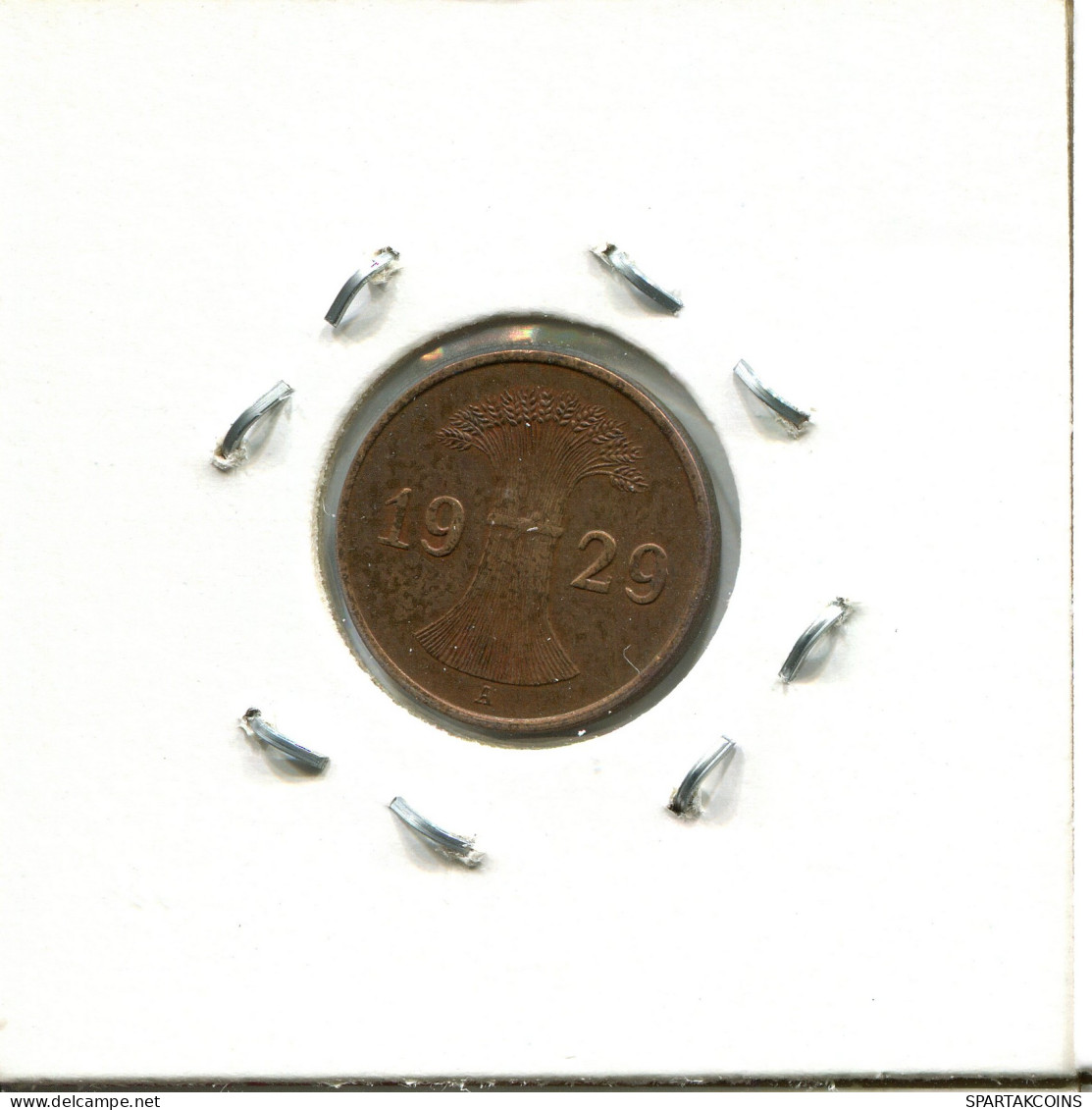 1 RENTENPFENNIG 1929 A DEUTSCHLAND Münze GERMANY #DA453.2.D - 1 Renten- & 1 Reichspfennig