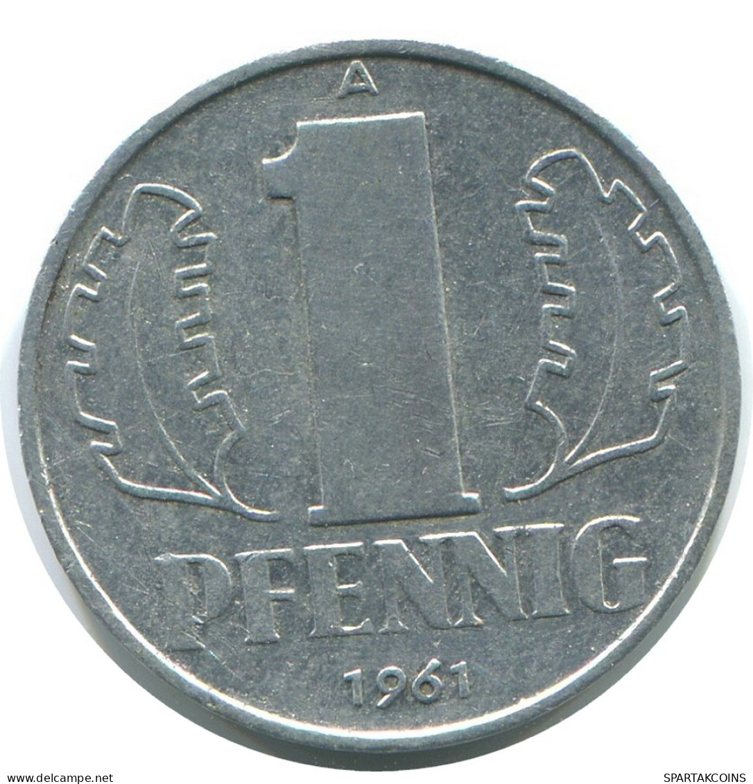 1 PFENNIG 1961 A DDR EAST DEUTSCHLAND Münze GERMANY #AE041.D - 1 Pfennig