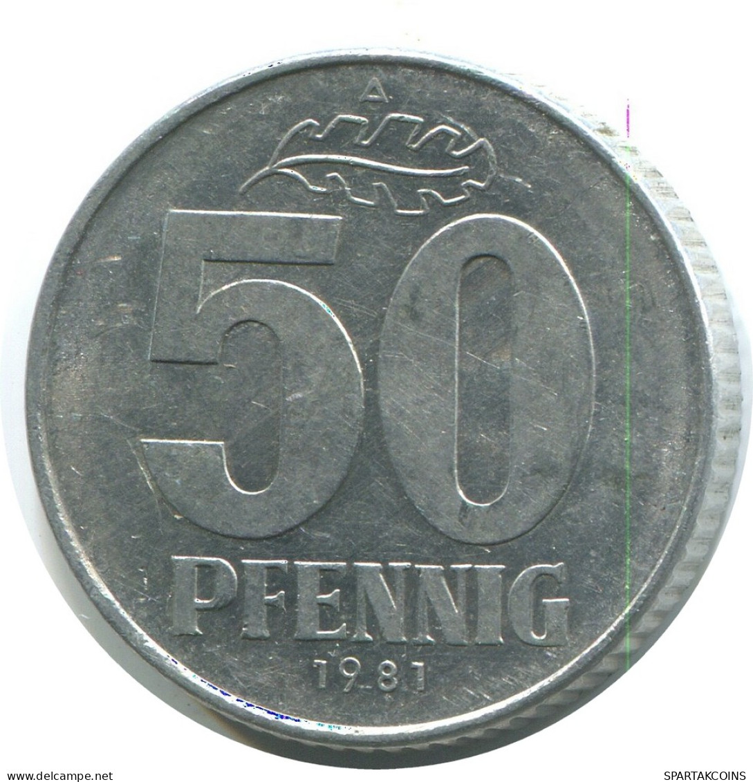 50 PFENNIG 1981 A DDR EAST DEUTSCHLAND Münze GERMANY #AE148.D - 50 Pfennig