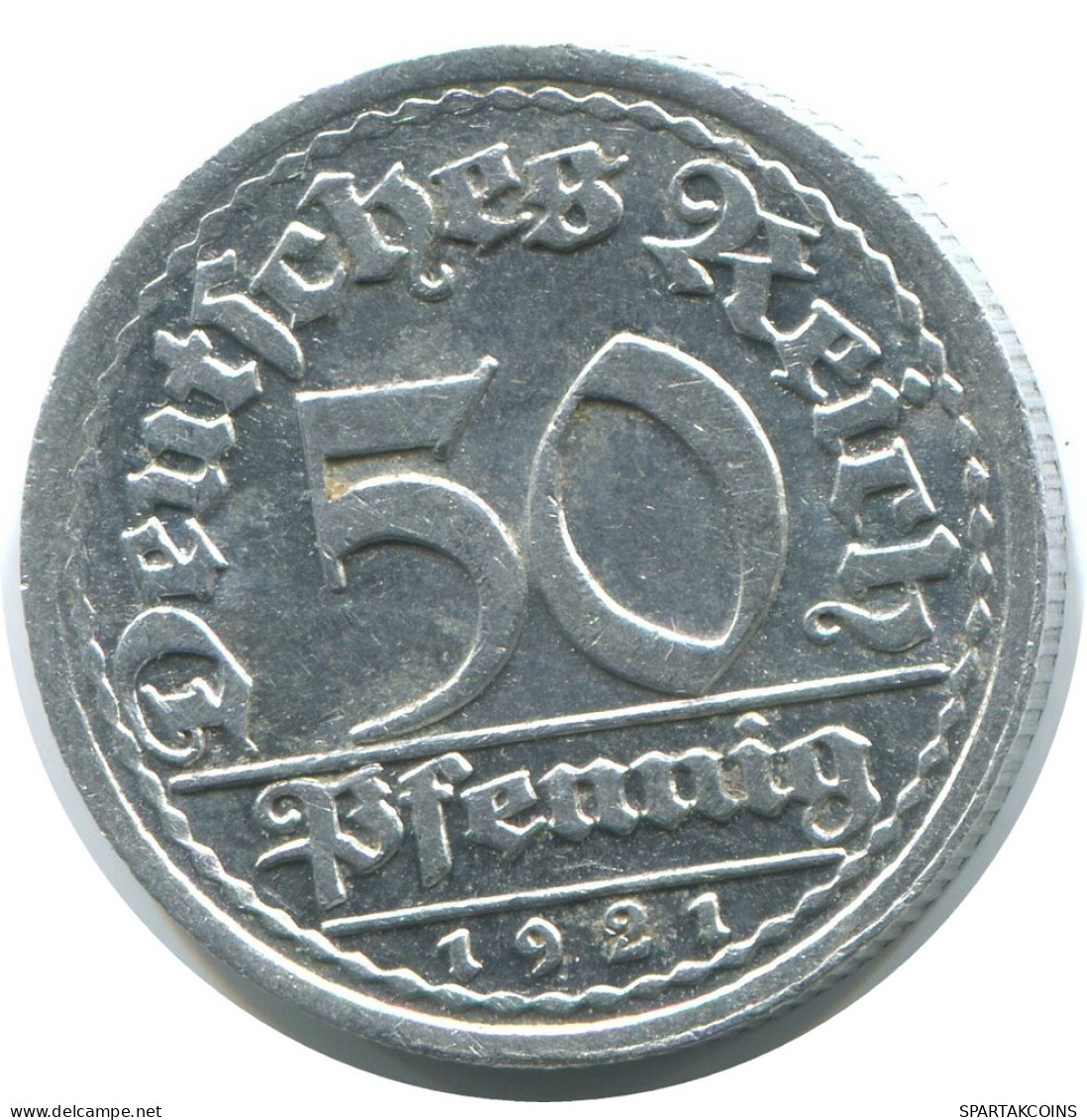 50 PFENNIG 1921 J DEUTSCHLAND Münze GERMANY #AE421.D - 50 Rentenpfennig & 50 Reichspfennig