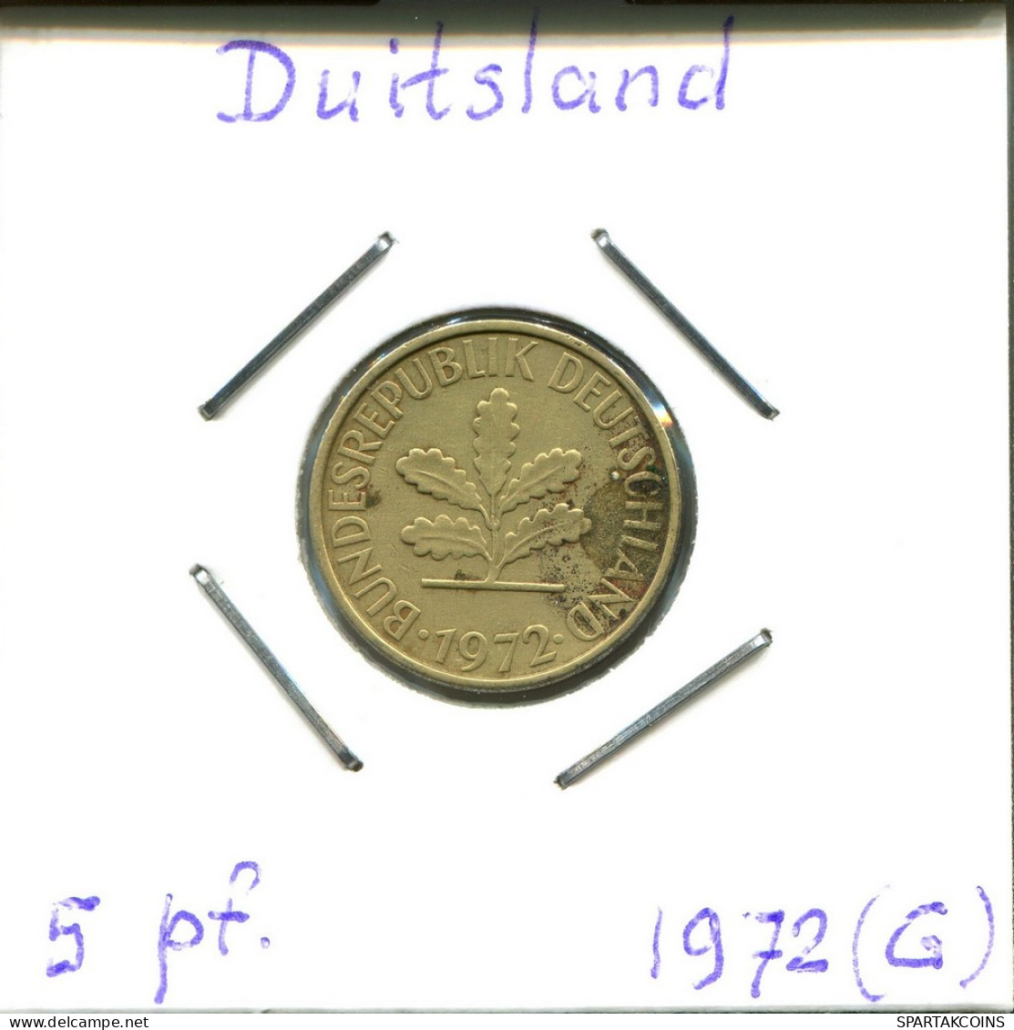 5 PFENNIG 1972 G BRD DEUTSCHLAND Münze GERMANY #DC387.D - 5 Pfennig