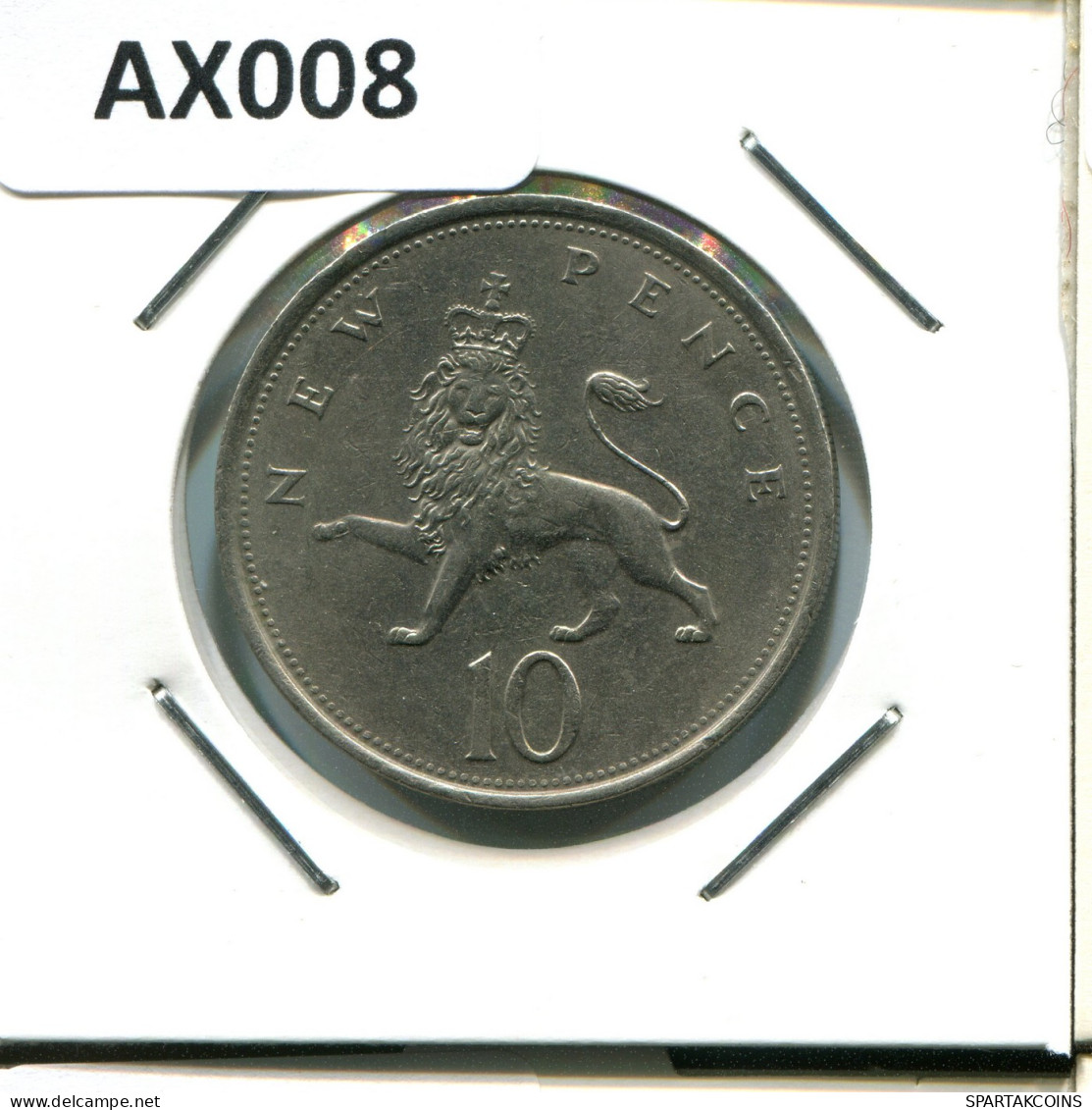 10 PENCE 1977 UK GROßBRITANNIEN GREAT BRITAIN Münze #AX008.D - 10 Pence & 10 New Pence